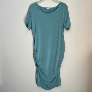 XL teal maternity dress